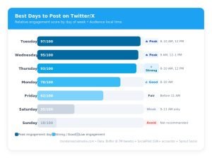 Best days to post on Twitter X