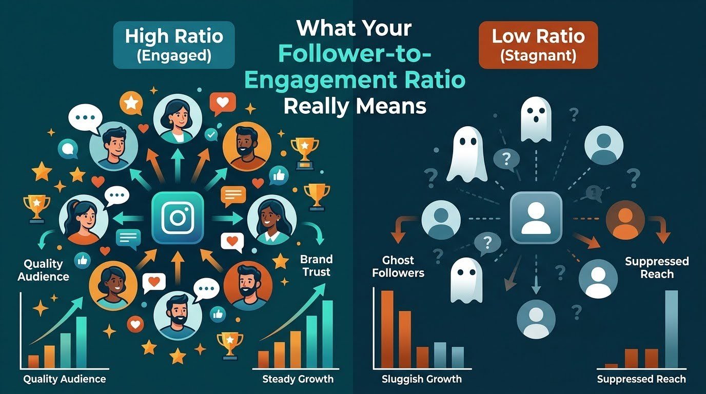 Follower to Engagement Ratio